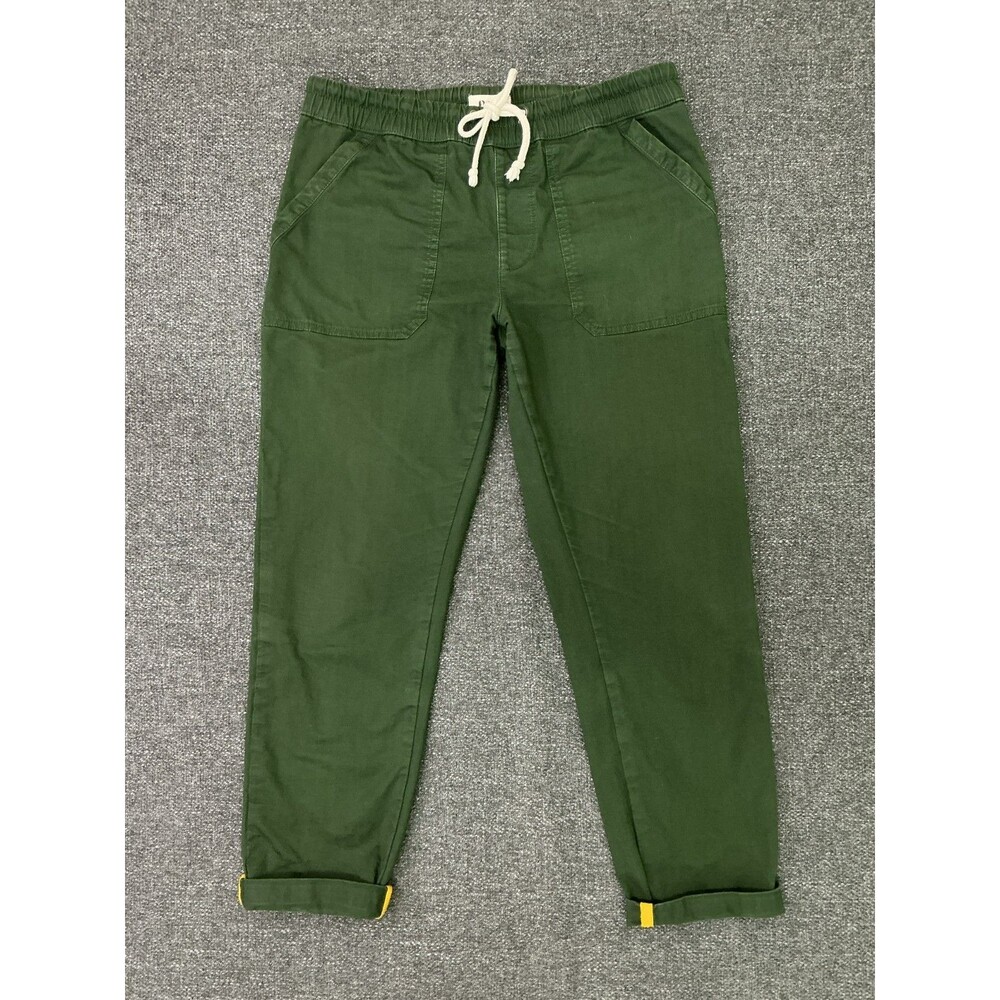 Pact Organic Cotton Stretch Twill Roll Up Cuff Jogger Chino Pants Women's Size M